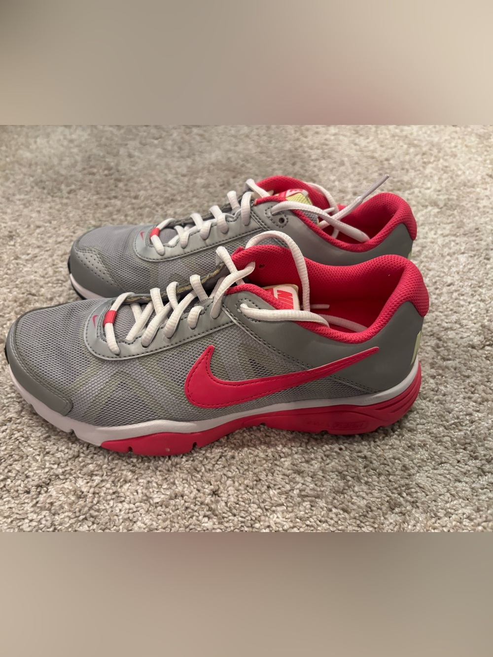 Nike Kids Gray and Hot Pink Low-Top Sneakers